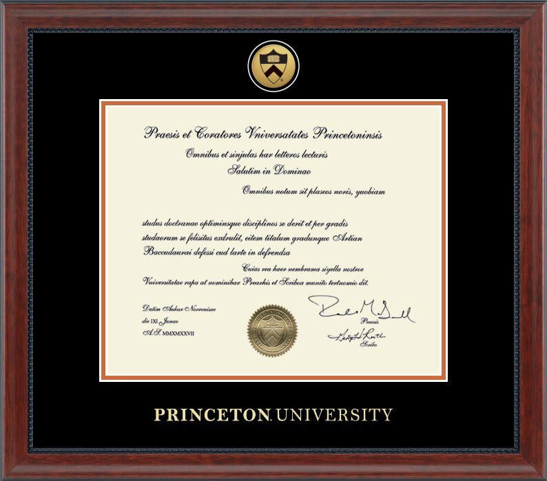Engraved Signature Diploma Frame Princeton University Store