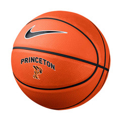 Princeton Nike Mini Inflated Basketball, orange mini basketball with Nike logo and Princeton with striped P on one side