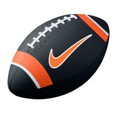 Princeton Nike Mini Inflated Football, black mini football with Nike logo on one side