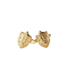 Kyle Cavan Chapel Cuff Links, gold with inside of Princeton Chapel arches