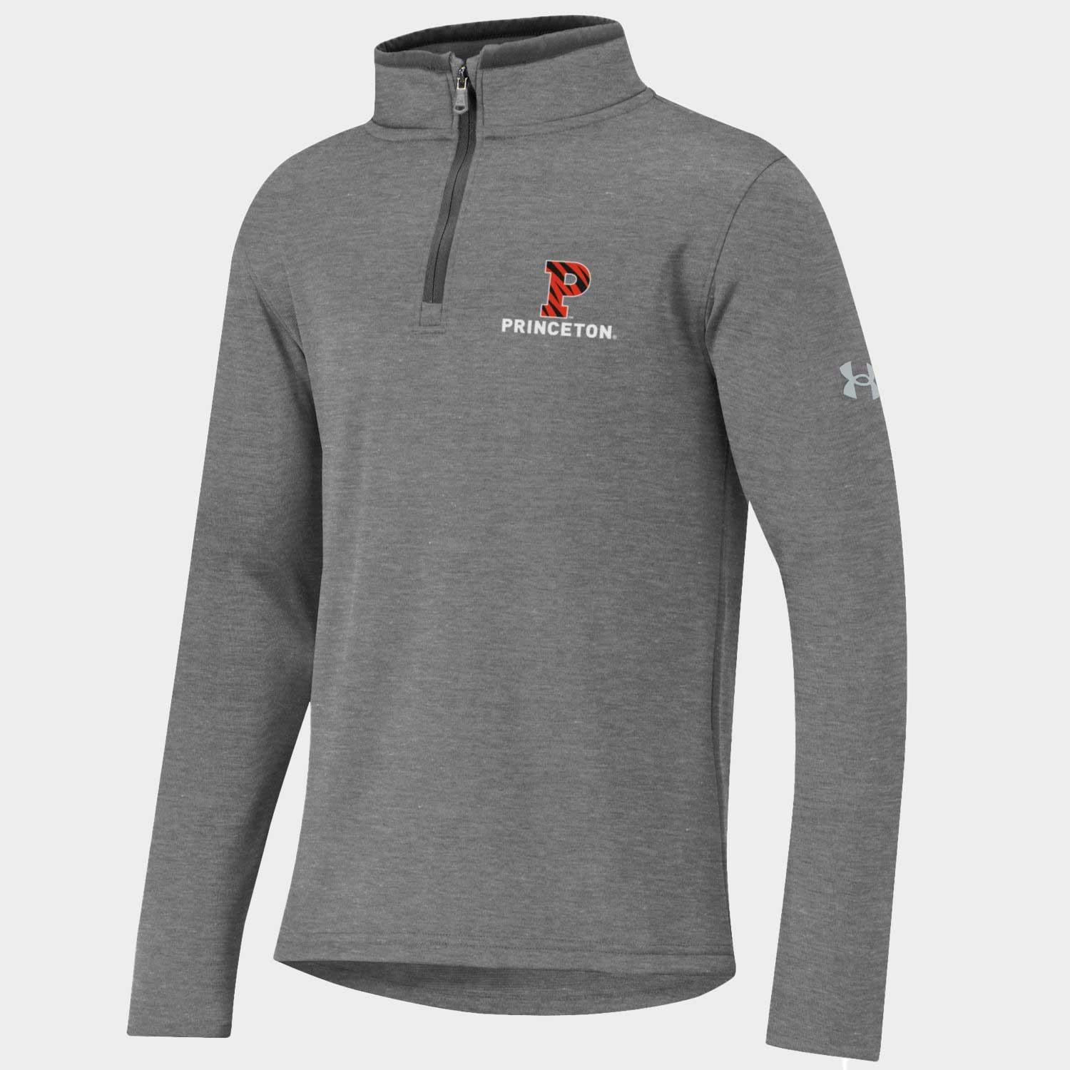 Under Armour Youth Striped P 1/4 Zip, grey