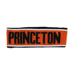 Old School Headband in orange with princeton in black