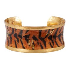 Tiger Print Corset Cuff by ÉVOCATEUR, featuring orange and black tiger stripes