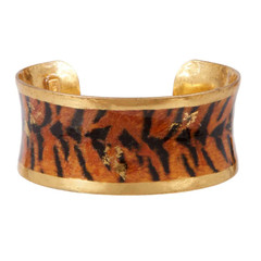 Tiger Print Corset Cuff by ÉVOCATEUR, featuring orange and black tiger stripes