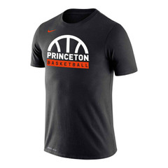Nike Dri-FIT Basketball Icon S/S Tee, black tee with Princeton Basketball and basketball icon in white across center front with Nike trademark logo right chest