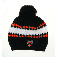 Embroidered Shield Ripple Beanie