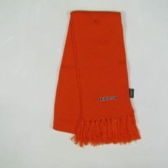 Orange Fringed Winter Scarf