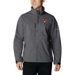Columbia Princeton Ascender II Softshell Jacket - Charcoal - Front of Jacket with Princeton Shield