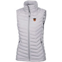 Columbia Women's Princeton Powder Lite Vest - white - front, with Princeton shield at left chest