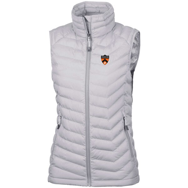 Columbia Women's Princeton Powder Lite Vest - white - front, with Princeton shield at left chest