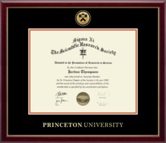 Gold Engraved Medallion Certificate Frame - Horizontal