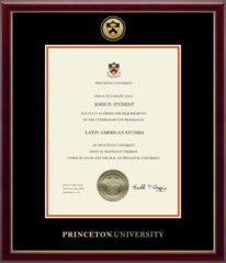 Gold Engraved Medallion Galleria Certificate Frame - Vertical