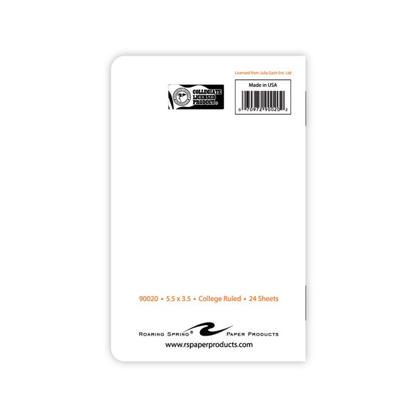Julia Gash Stapled Notebook Back