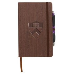 Princeton Woodgrain Debossed Shield Journal