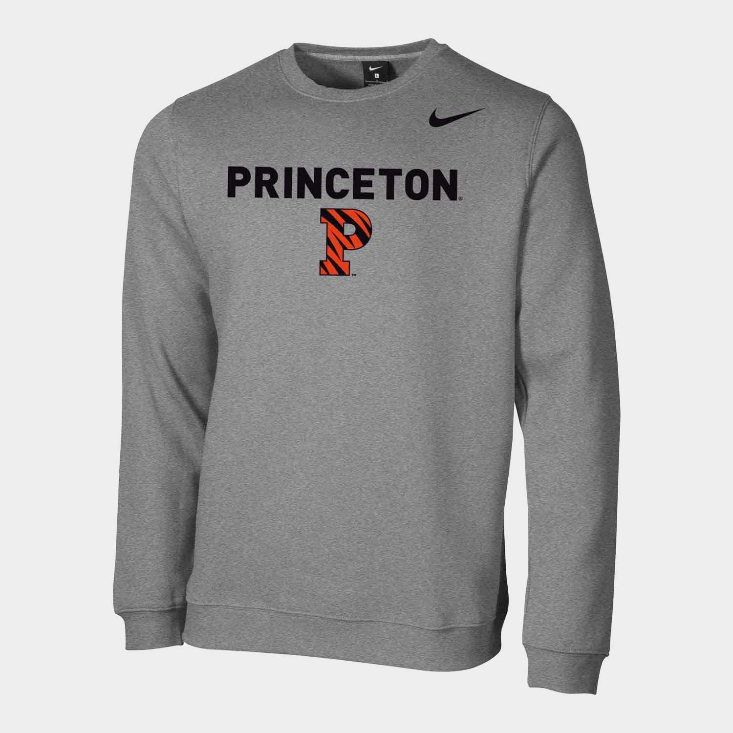 Nike Striped P Club Fleece Crew | Princeton University Store