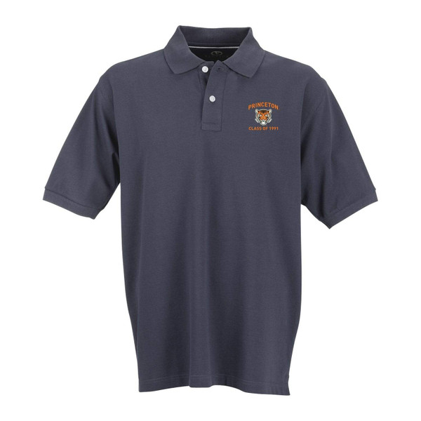charcoal polo with mascot tiger