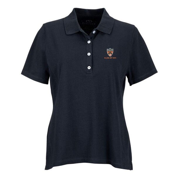 black polo with medallion